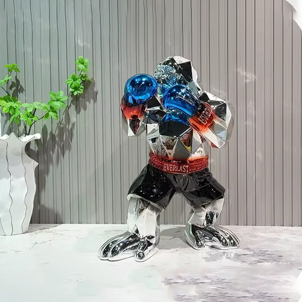 Boxing Gorilla Sculpture-GH58