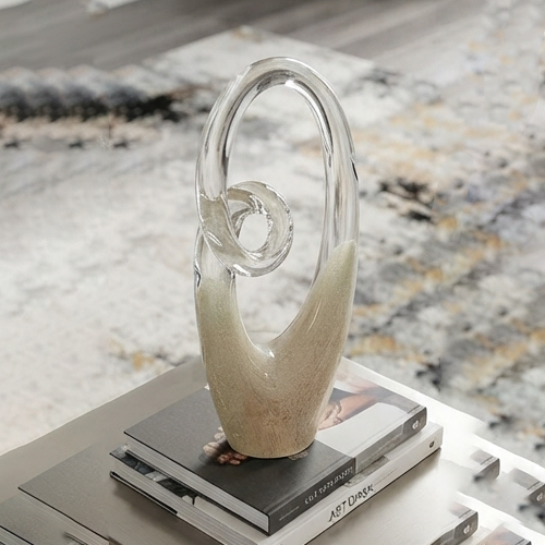 Swirled Glass Abstract Sculpture-MM228