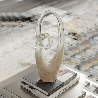 Swirled Glass Abstract Sculpture-MM228