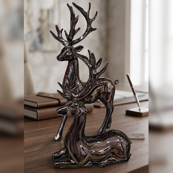 Golden Deer Porcelain Figurine Set-GH93