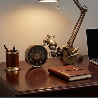 Vintage Motorcycle Metal Desk Clock-LY36