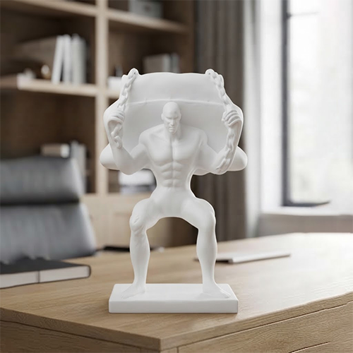 Atlas Strength Resin Sculpture-mm216