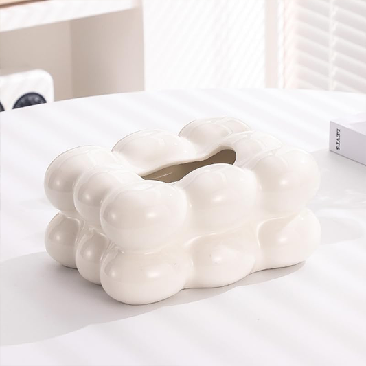 White Bubbles tissue box