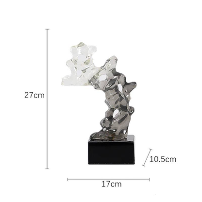 Modern Abstract Smoked Glass Sculptures-GD16