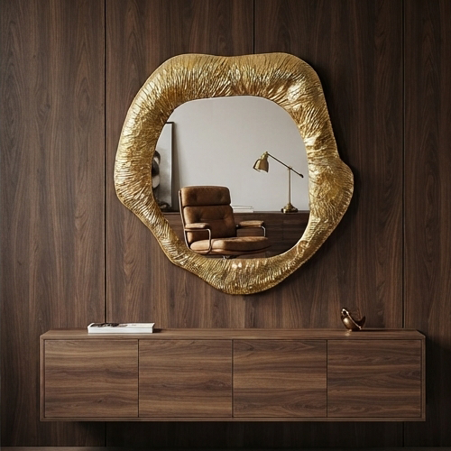 Irregular Organic Shape Wall Mirror-JD45