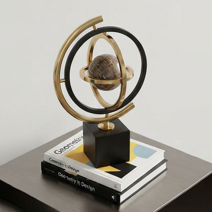 Celestial Gyroscopic Metal Decor Sculpture-MM231