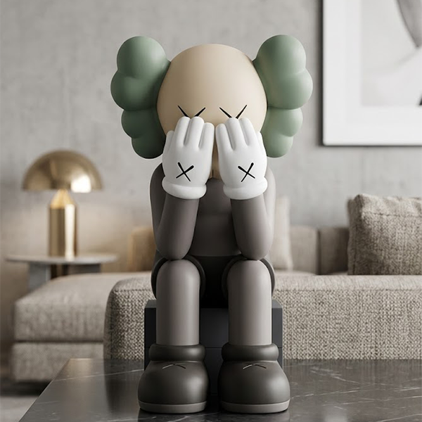 KAWS Style Sitting Companion Decorative Statue-GH85