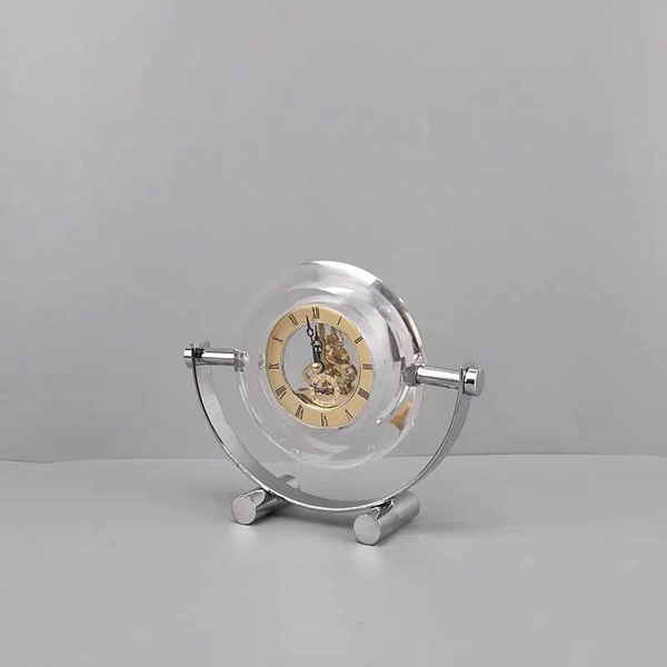 Modern Glass Sphere Skeleton Table Clock-GD17