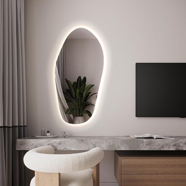 Large Irregular Asymmetrical Backlit LED Wall Mirror-LM12