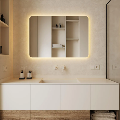 Modern Square Mirror With LED-M09
