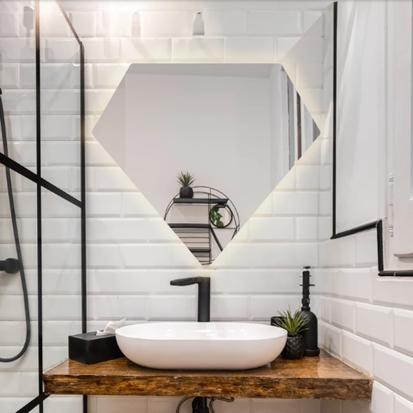 Modern Shape Mirror With LED-M24
