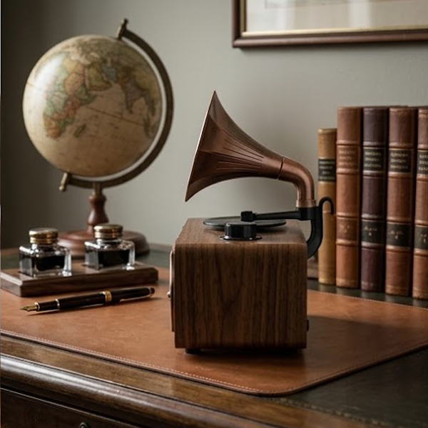 Drumstone Retro Gramophone Bluetooth Speaker & Radio-GH88