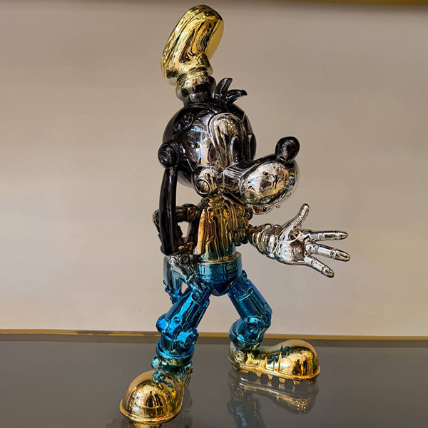 Goofy Chrome Porcelain Figurine (40cm)-GH79