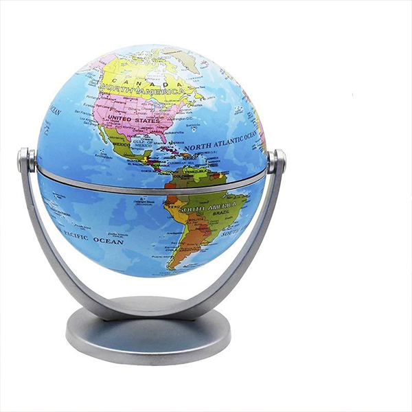 Modern Mini Metallic Rotating Desk Globe-MM174