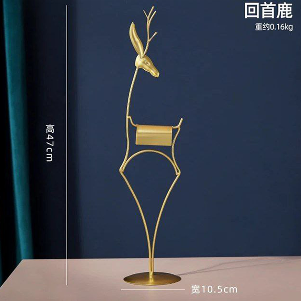Golden Deer Sculpture-Ly 6632+33