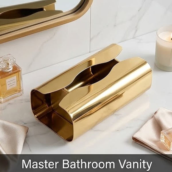 Modern Curved Metal Tissue Box Cover-MM147