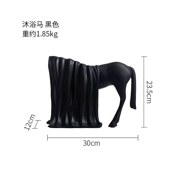 Horse statue decorated with fabric carving-MM84
