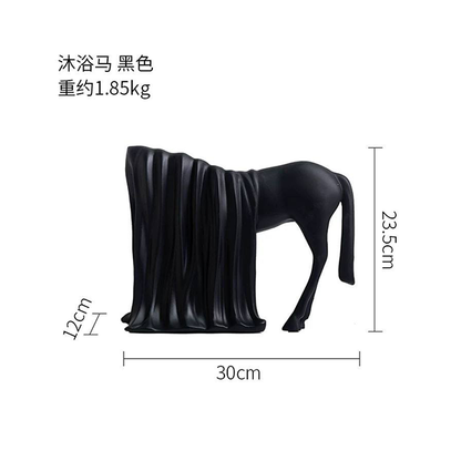 Horse statue decorated with fabric carving-MM84