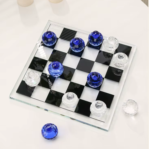 Glass Crystal Checkerboard Set-GH58