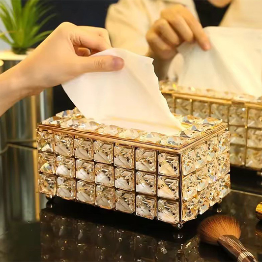 Crystal Glam Tissue Box Holder-DT25