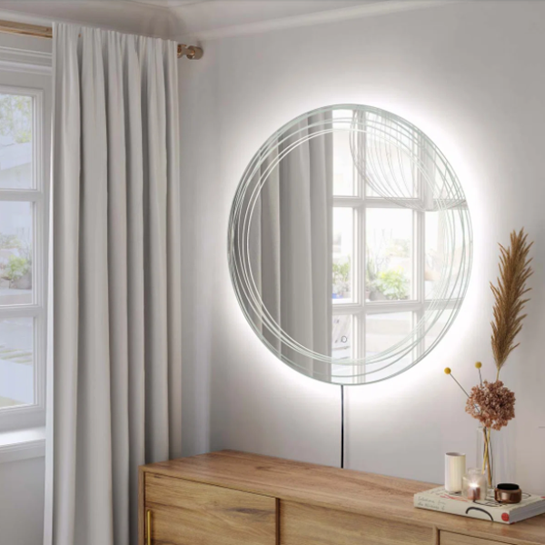 Modern Round Mirror With LED-M13