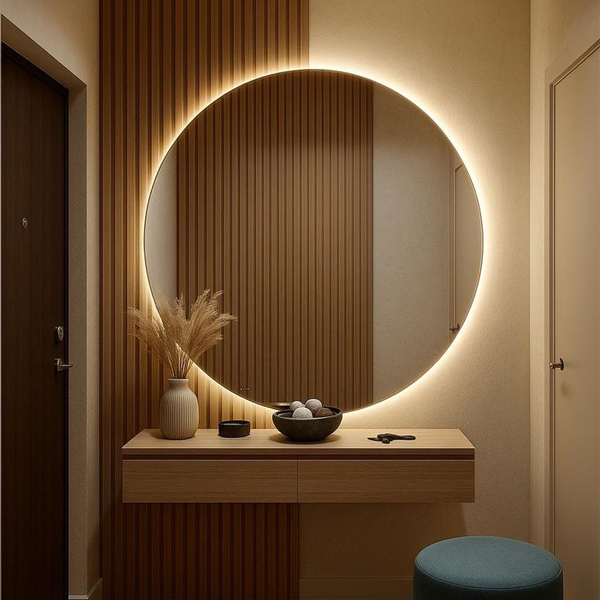 Modern Round Mirror With LED-M03