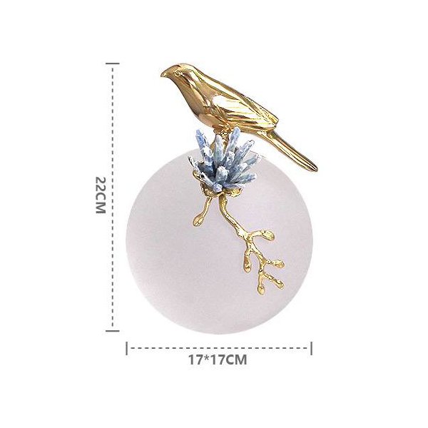 Set Golden Birds on Crystal Sphere-GD43