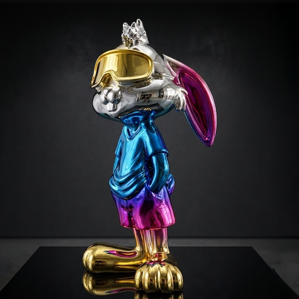 Chrome Rabbit Figurine-GH76