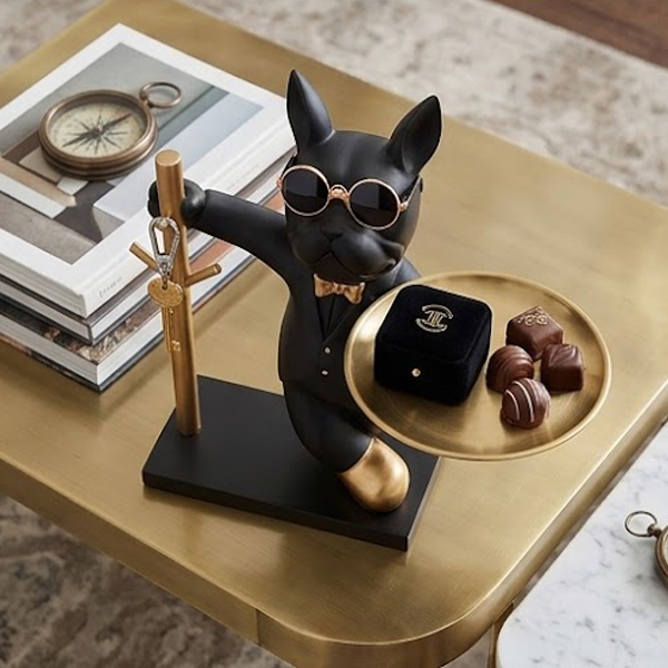 Luxury French Bulldog Valet & Tray-MM142