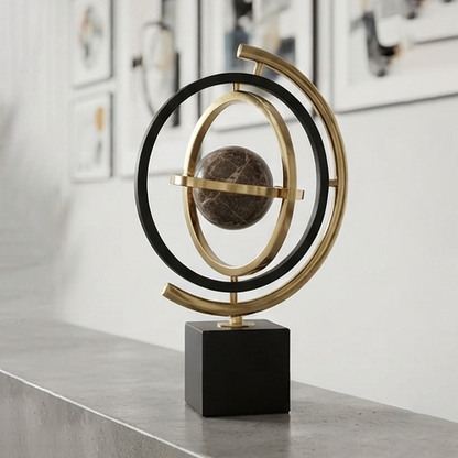 Celestial Gyroscopic Metal Decor Sculpture-MM231