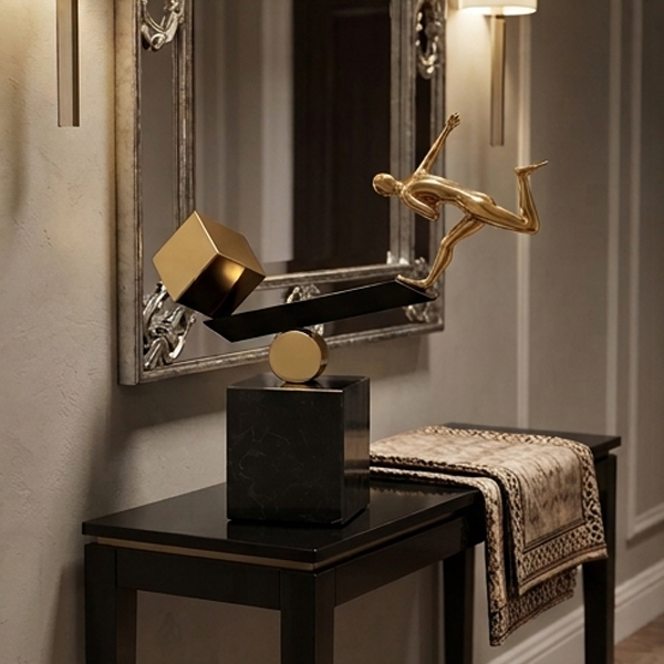 Golden Balance Runner Sculpture-LY08