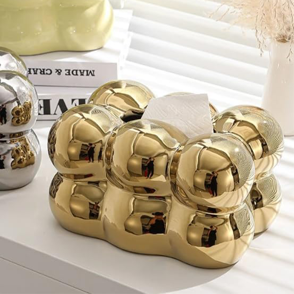 Gold Bubbles tissue box