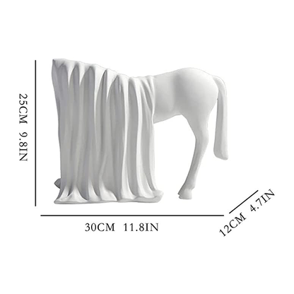 Horse statue decorated with fabric carving-MM84