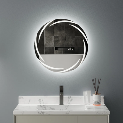 Modern Round Mirror With LED-M12