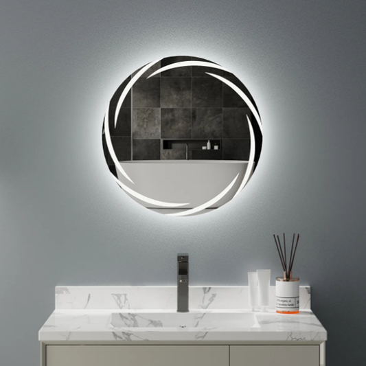 Modern Round Mirror With LED-M12