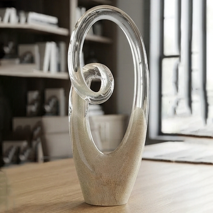 Swirled Glass Abstract Sculpture-MM228