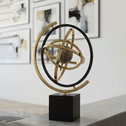 Celestial Gyroscopic Metal Decor Sculpture-MM232