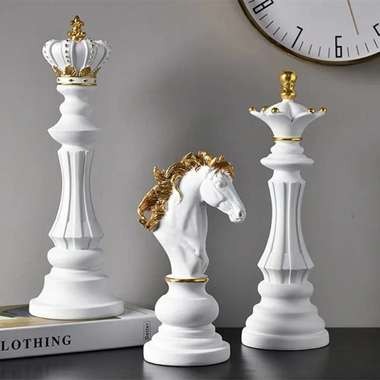 White 3-piece chess set-DT07