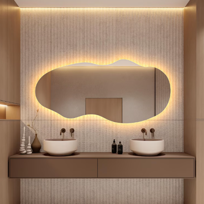 Modern Organic Asymmetrical LED Mirror-LM11