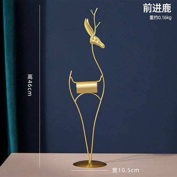 Golden Deer Sculpture-Ly 6632+33