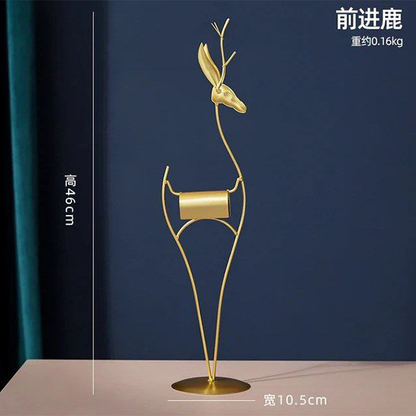 Golden Deer Sculpture-Ly 6632+33