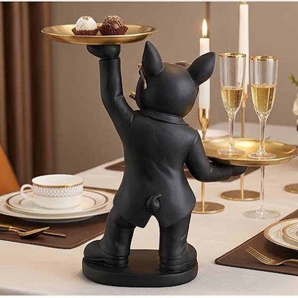 Butler French Bulldog Statue