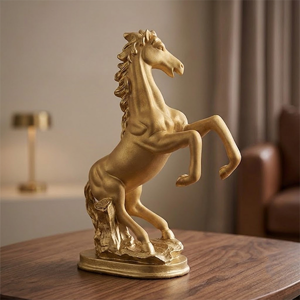 Majestic Rearing Horse Resin Figurine-SI02