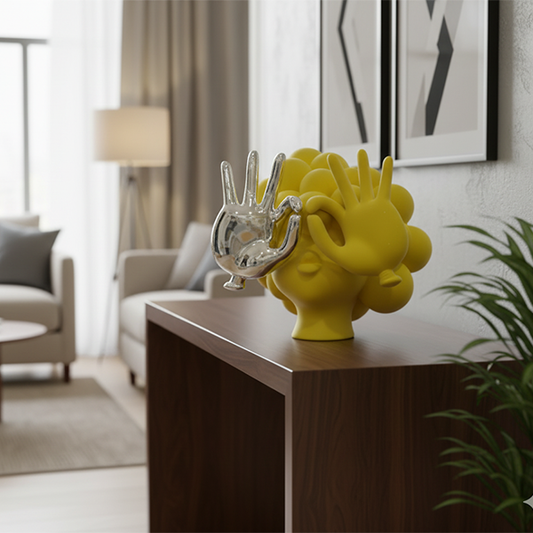 Modern Abstract Blue Sculpture-MM124