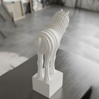 Abstract Minimalist Horse Resin Sculpture-mm213
