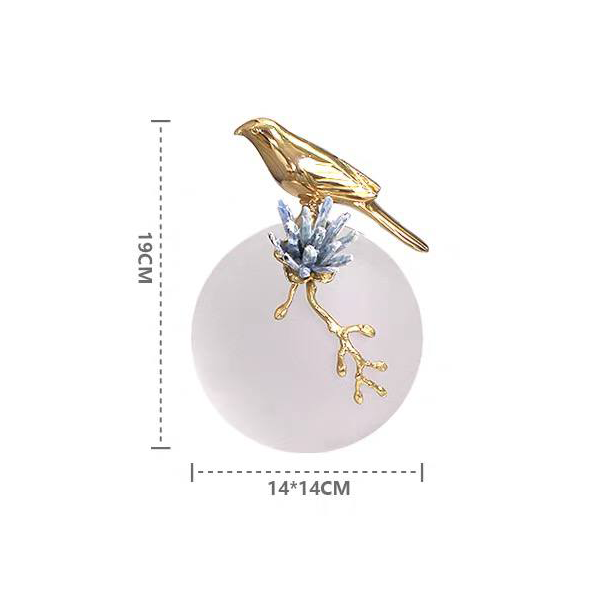 Set Golden Birds on Crystal Sphere-GD43