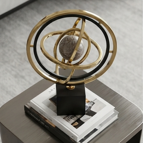Celestial Gyroscopic Metal Decor Sculpture-MM232