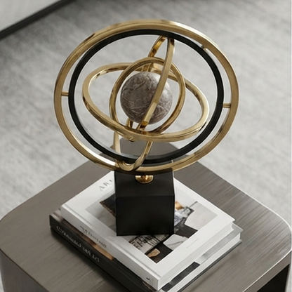 Celestial Gyroscopic Metal Decor Sculpture-MM232