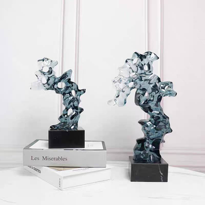 Modern Abstract Smoked Glass Sculptures-GD16