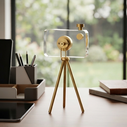 Crystal Camera Decorative Sculpture-GH108